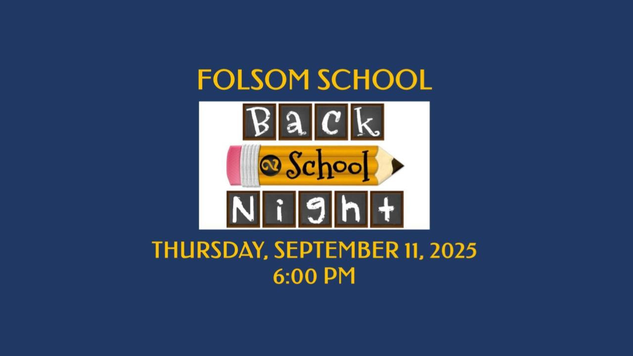 Back to School Night Sept 11th at 6 PM
